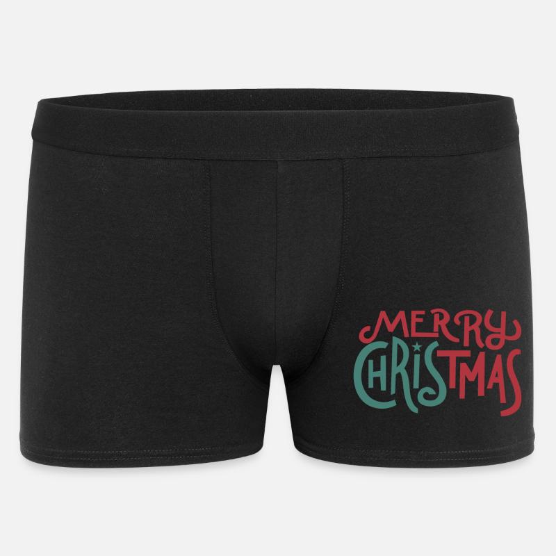 Frohe Weihnachten - Männer Boxer Shorts - Schwarz
