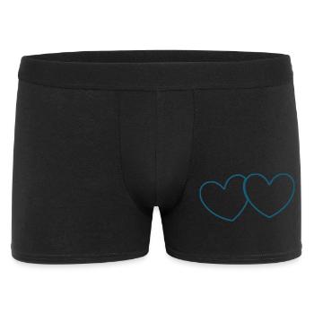 blue heart valentine's day gift - Men's Boxer Shorts - black - Front