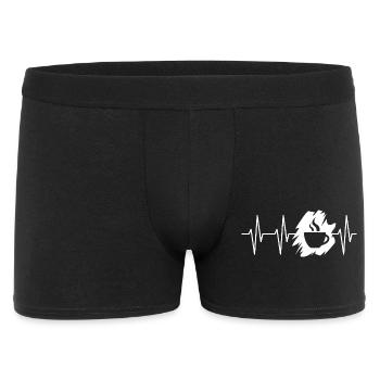pulse coffee heartbeat logo icon icon café bar - Men's Boxer Shorts - black - Front