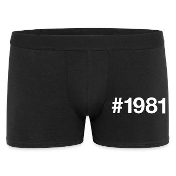 1981 Hashtag 45e anniversaire 45 ans - Boxer Homme - noir - Devant