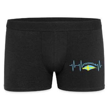 puls herzschlag stockholm Schweden Symbol icon - Männer Boxer Shorts - Schwarz - Vorne
