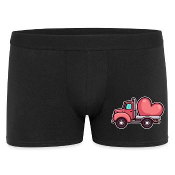 Camion avec coeur Saint-Valentin - Boxer Homme - noir - Devant