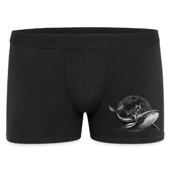 True Moon Love – A raccoon flies on a whale - Men's Boxer Shorts - black - Front