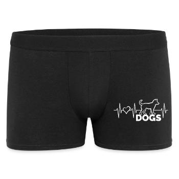 Battement de coeur Pouls de coeur Chiens Chiens Animaux Amis Symbole - Boxer Homme - noir - Devant