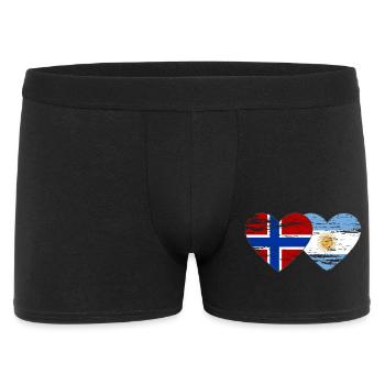 Norvège Argentine Drapeau utilisé - Boxer Homme - noir - Devant