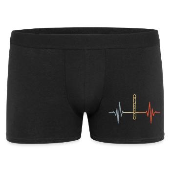 Flûte Heartbeat Retro - Boxer Homme - noir - Devant