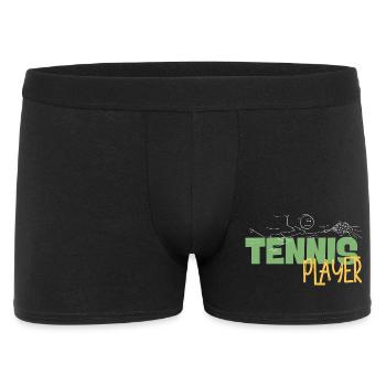 Tennis Player Stickman Tee Art - Men's Boxer Shorts - black - Front