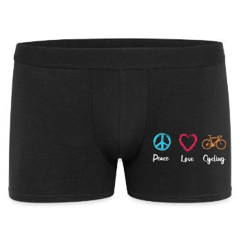 Peace Love Cycling - Men's Boxer Shorts - black - Front