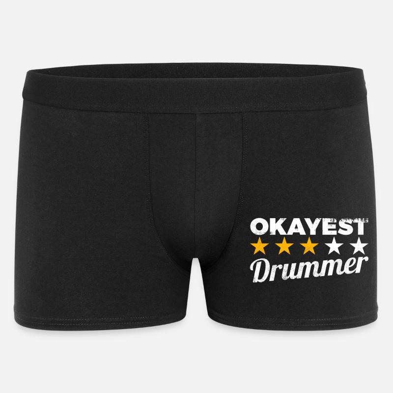 Okayest Drummer - Männer Boxer Shorts - Schwarz