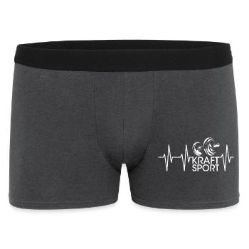 Pulse Gym Poids Musculation Battement De Coeur Curls Icône - Boxer Homme - charbon - Devant
