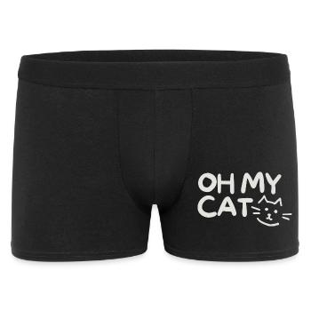 Blague humoristique sur le chat avec un style écrit à la main - Boxer Homme - noir - Devant
