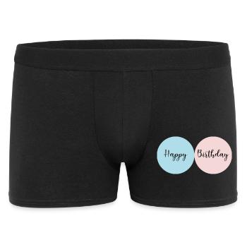 ALLES GUTE ZUM GEBURTSTAG. ALLES GUTE ZUM GEBURTSTAG. JAHRESTAG. - Männer Boxer Shorts - Schwarz - Vorne