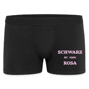 Schwarz ist mein Rosa - Männer Boxer Shorts - Schwarz - Vorne