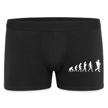 T Shirt evolution Nordic walking hiking - Men's Boxer Shorts - black - Front