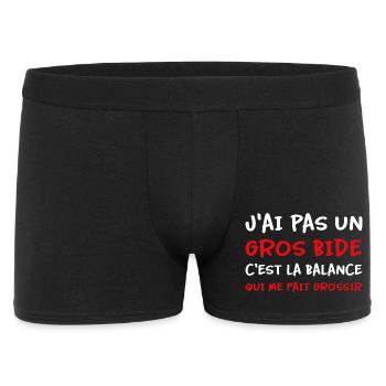 J’ai pas un gros bide la balance qui fait grossir - Boxer Homme - noir - Devant