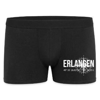 Koordinaten Erlangen - Männer Boxer Shorts - Schwarz - Vorne