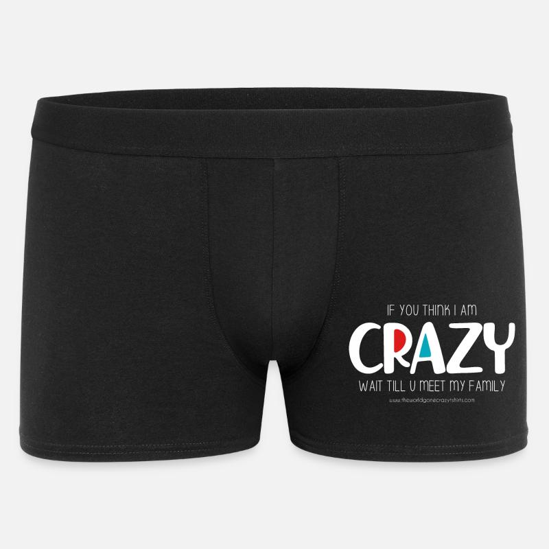 Ich bin verrückt (dunkel) - Männer Boxer Shorts - Schwarz