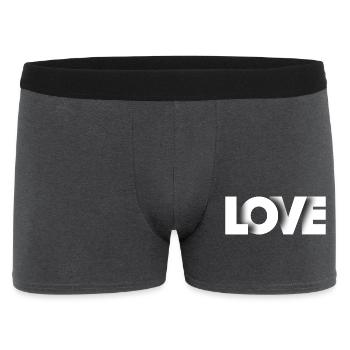 LOVE - Männer Boxer Shorts - Anthrazit - Vorne