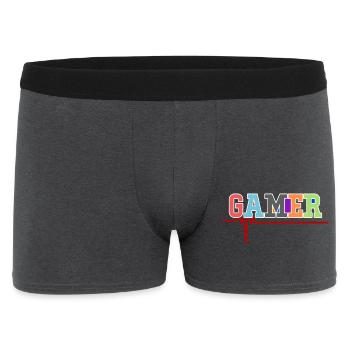 Gamer Gamer Heartbeat - Men's Boxer Shorts - charcoal grey - Front