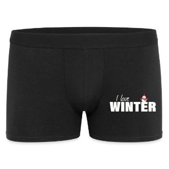 i love winter - Men's Boxer Shorts - black - Front