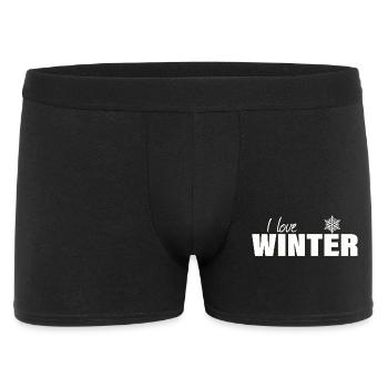 i love winter - Men's Boxer Shorts - black - Front