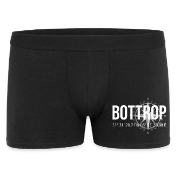 Koordinaten Bottrop - Männer Boxer Shorts - Schwarz - Vorne
