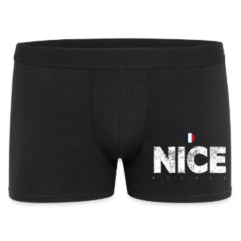Nice France Distressed Letters - Men's Boxer Shorts - black - Front