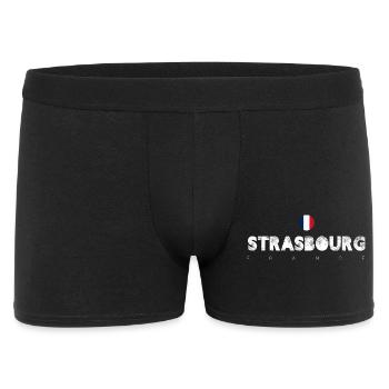 Strasbourg Distressed Flag Typography - Men's Boxer Shorts - black - Front