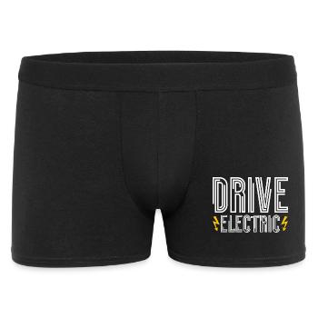 Drive Electric Typ 2 Stecker Supercharge Elektro - Männer Boxer Shorts - Schwarz - Vorne