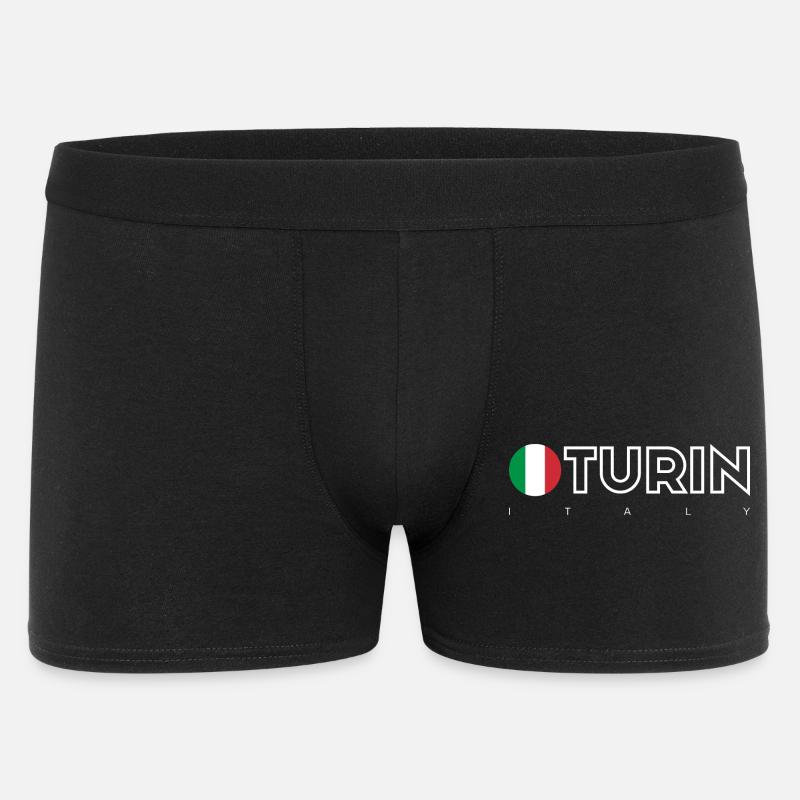 Turin - Männer Boxer Shorts - Schwarz
