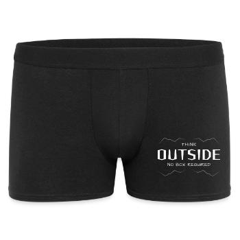 Think Outside - Lateral thinking without a box. - Men's Boxer Shorts - black - Front