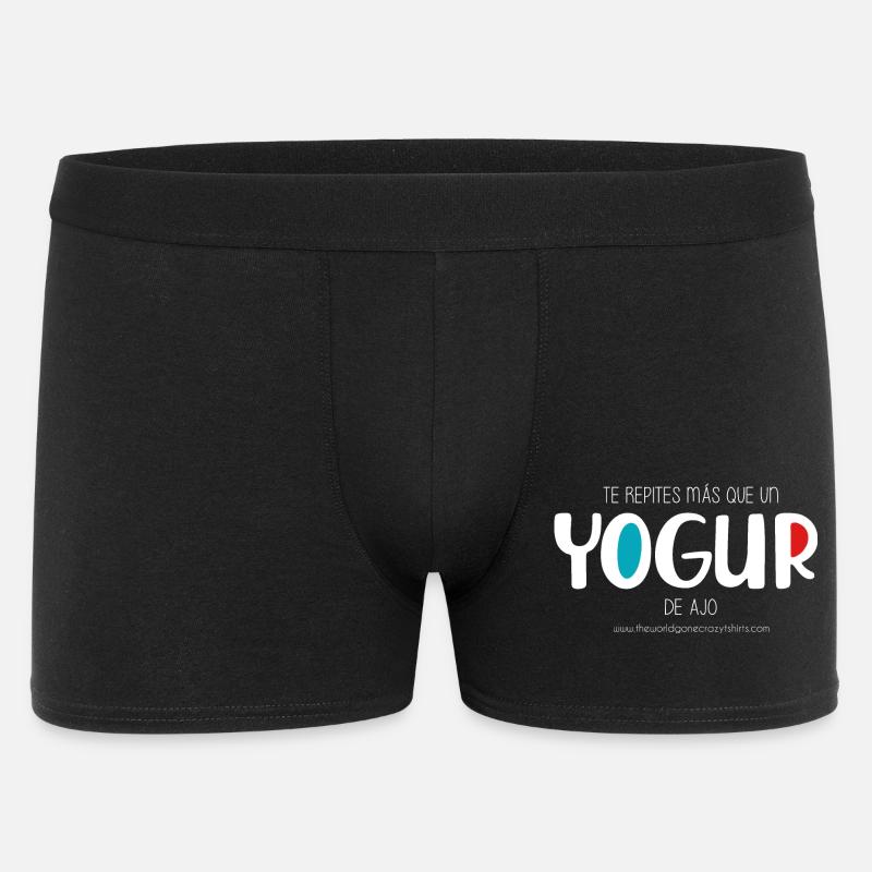 Knoblauchjoghurt (dunkel) - Männer Boxer Shorts - Schwarz