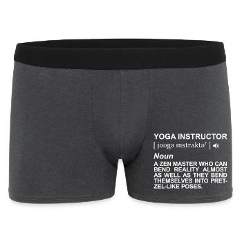 Yoga Teacher Definition - Men's Boxer Shorts - charcoal grey - Front