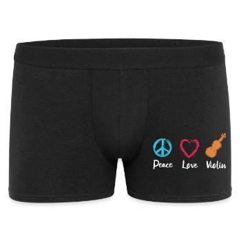 Peace Love Violin - Men's Boxer Shorts - black - Front