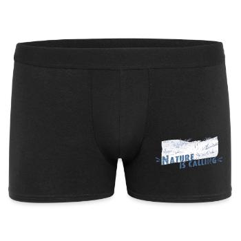 Nature is calling Winter Wonderland 2 - Männer Boxer Shorts - Schwarz - Vorne