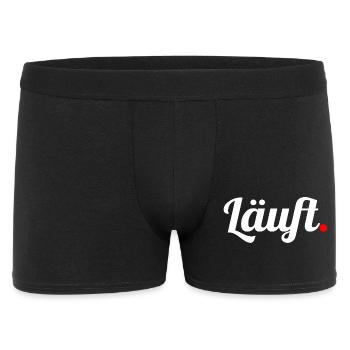 Läuft. - Männer Boxer Shorts - Schwarz - Vorne
