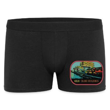 Cologne, The Crane Houses in the port of Rheinau - Men's Boxer Shorts - black - Front