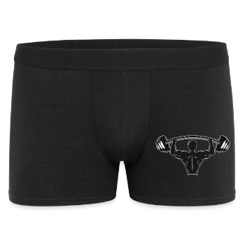 Haltère à la main - bodybuilder avec poids - Boxer Homme - noir - Devant