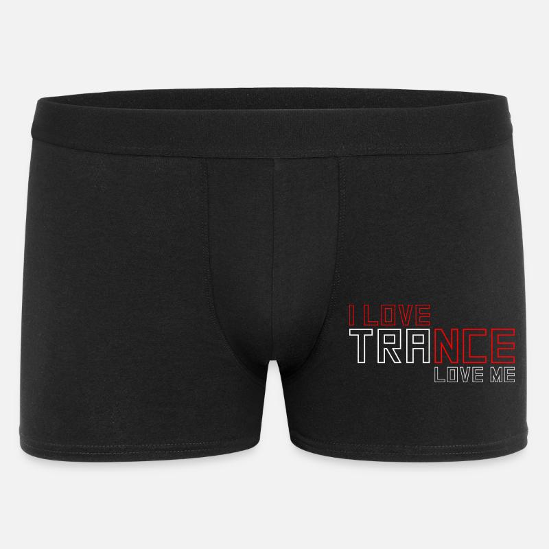 I Love Trance - Männer Boxer Shorts - Schwarz