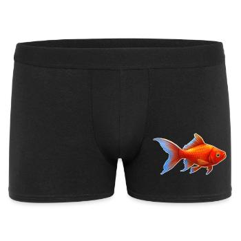 Goldfisch Nr.4 - Männer Boxer Shorts - Schwarz - Vorne