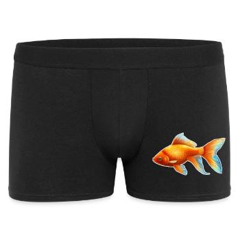 Goldfisch Nr.3 - Männer Boxer Shorts - Schwarz - Vorne