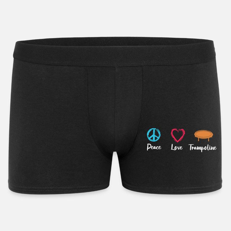 Frieden Liebe Trampolin - Männer Boxer Shorts - Schwarz