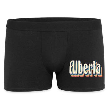 Vintage Retro Alberta T-Shirt Gift T-Shirt - Men's Boxer Shorts - black - Front