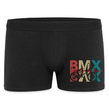 BMX Pulse Fahrrad Logo - Männer Boxer Shorts - Schwarz - Vorne