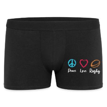 Peace Love Rugby - Men's Boxer Shorts - black - Front