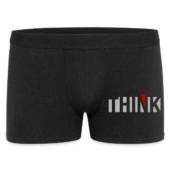 THINK - Männer Boxer Shorts - Schwarz - Vorne