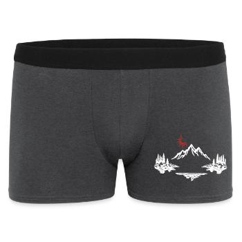 White Mountain Landscape - Men's Boxer Shorts - charcoal grey - Front