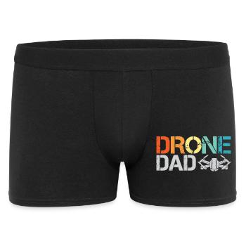 drone dad retro vintage Design Drohnen Flug Symbol - Männer Boxer Shorts - Schwarz - Vorne
