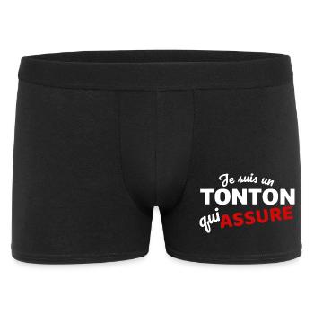 Je suis un tonton qui assure - Boxer Homme - noir - Devant