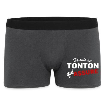 Je suis un tonton qui assure - Boxer Homme - charbon - Devant